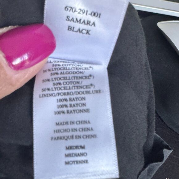 Rails Samara Black Paperbag Waist Shorts Size M – Cotton Tencel Blend Chic - Picture 5 of 8